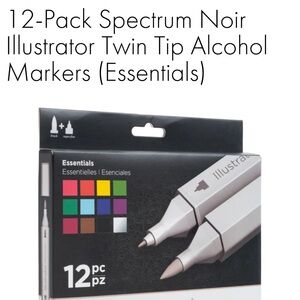 Spectrum Noir Illustrator Dual Tip Alcohol Markers - 12 Pack